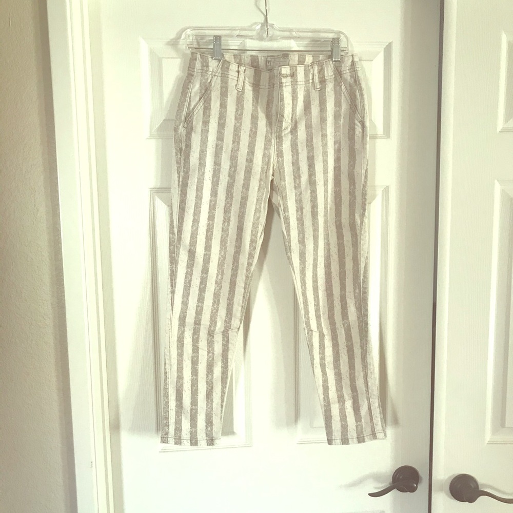 Free People Striped Crop Pant